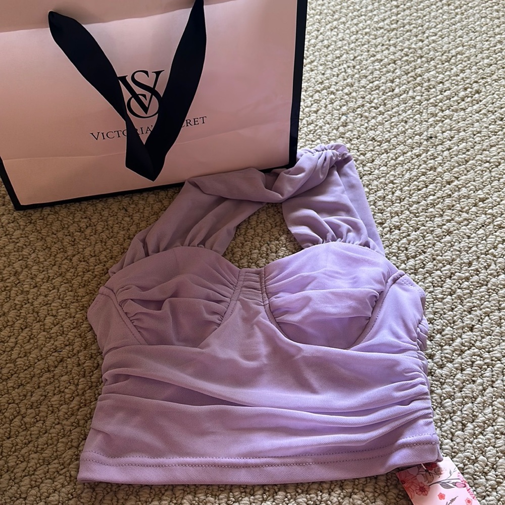 Purple net top